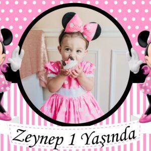 9X6 CM MİNİ MOUSE MODEL KALIN BLOK MAGNET (Kız)